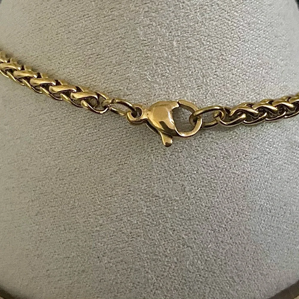 Wheat Chain 18k Gold Plated 8.3 inch long and 4mm width bracelet - Final Price!